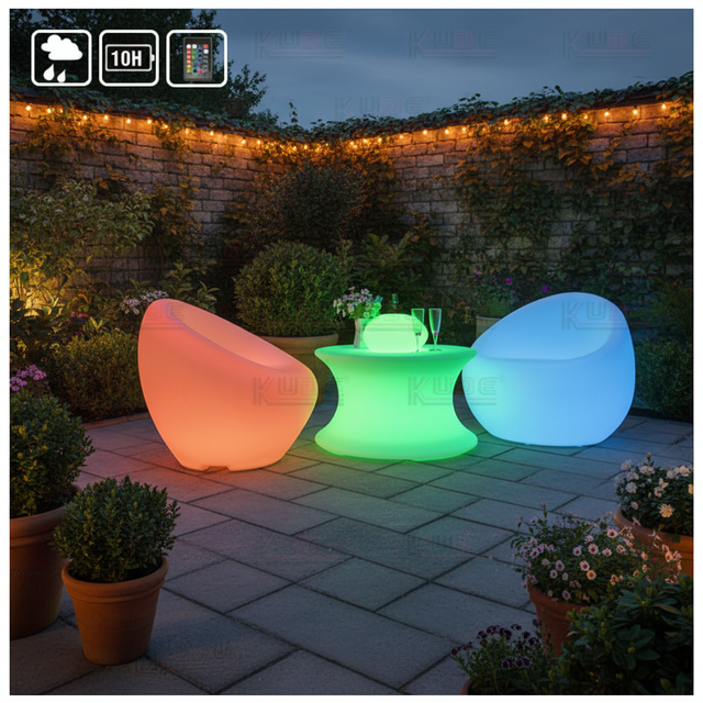 Outdoor Led Bar Nightclub Furniture Portable Plastic Illuminated Led Bar Table
