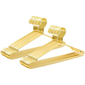 Cintres en acier inoxydable doré mat de qualité supérieure, cintres métalliques pour chemises et robes, porte-vêtements métallique pour vestes, pantalons et jupes - Product Image 1