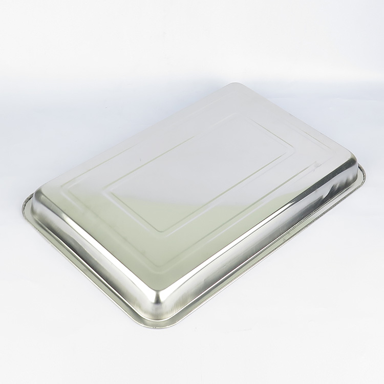 China Manufacture Normal Rectangular Stainless Steel Service Tray Food Plate