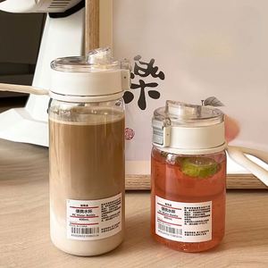 Promotion Gift Anti-Fall Cup with Tea Separator Same <b>Plastic</b> Student Cup Transparent Cute Portable Promotional <b>Drinkware</b> - Product Image 1