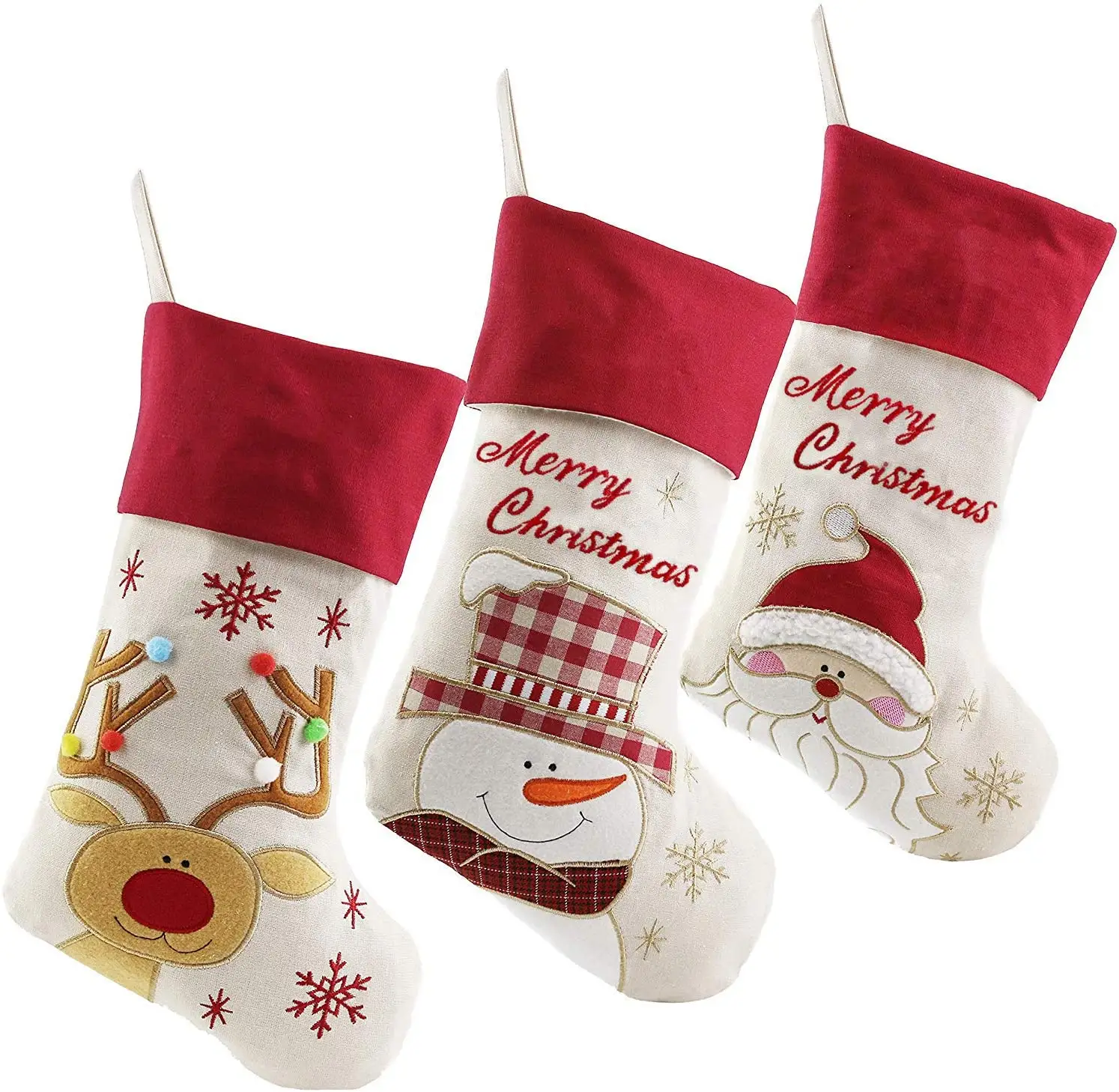 2020 Christmas Stockings Pink White Christmas Stocking Boots Wholesale Custom