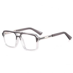 Lunettes de lecture anti-lumière bleue pour hommes 93519, monture optique TR90 de haute qualité, carrées, à monture complète, gris uni, tendance classique - Product Image 5