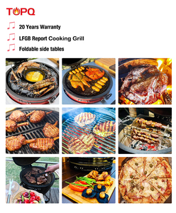 <span class=keywords><strong>Barbecue</strong></span> Kamado en céramique TOPQ de la série Premium, 23 pouces, <span class=keywords><strong>barbecue</strong></span> au charbon de bois, <span class=keywords><strong>fumoir</strong></span>, jardin extérieur - Product Image 6
