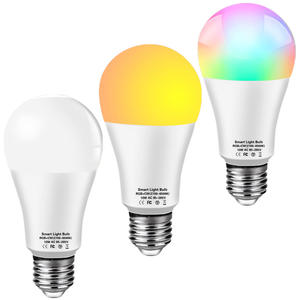 <span class=keywords><strong>Ampoule</strong></span> <span class=keywords><strong>LED</strong></span> RGB Multicolore E27 à Visser en Aluminium avec Boîtier Plastique, Contrôle Wi-Fi, Ra80 2700K Blanc Chaud Doux 7W/9W/10W, Changement de Couleur - Product Image 4