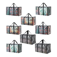 Bacs de rangement en plastique robustes et empilables de 90 L avec couvercles et poignées de transport, bacs transparents pour la maison
