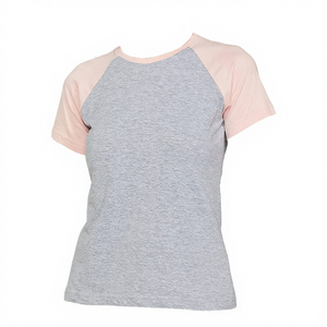 Camiseta de Verano para Mujer, Corte Ajustado, Cuello Redondo, Algodón de Alta Calidad, Manga Corta, Estampado, Tejido de Punto, Servicio de Logotipo Personalizado - Product Image 4
