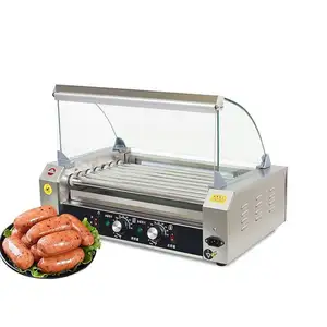 Commercial hot dog grill with warmer hot dog machine