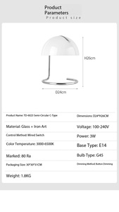 Lampes chauffe-bougie modernes en forme de champignon pour la maison et veilleuses de bar d'hôtel, chauffe-bougie en verre en gros - Product Image 3