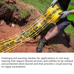 地下検知可能警告メッシュ工事現場安全柵光ファイバー機器 - Product Image 4