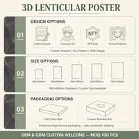 Más de 200 Diseños en Stock, Nuevas Imágenes con Efecto 3D, Impresiones Lenticulares 3D de Plástico Ecológico, Pósters de Anime para Decoración