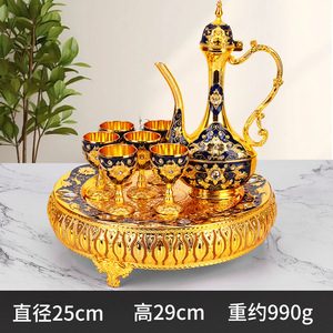 Juego de vino ruso al por mayor del fabricante, juego de vino de lujo de metal de estilo europeo para uso doméstico creativo - Product Image 6