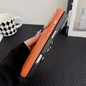 Custodia per telefono cellulare con struttura in pelle Tpu in vetro smerigliato per <span class=keywords><strong>iPhone</strong></span> 17 Air 16 15 Pro Max con obiettivo colorato in Tpu posteriore - Product Image 3