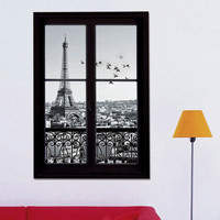 Autocollants muraux écologiques, autocollants muraux amovibles imperméables, autocollant mural 3d de la tour Eiffel, autocollants de décoration pour la maison, autocollant mural en Pvc