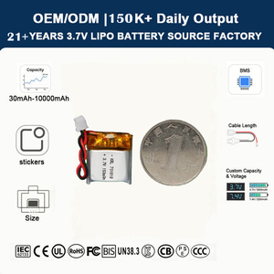 KC gecertificeerde KRL merk 3.7V vloeibare batterij 701818 150mAh 500 cycli voor smartwatches oordopjes ODM fabriek - Product Image 1
