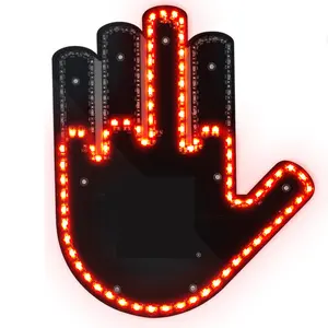 Y Middle Finger LED Light Car Accessories LED Sign Light with Remote