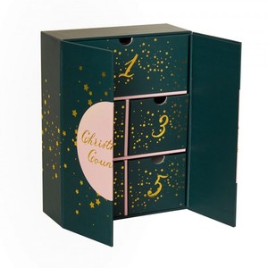 Boîte de <span class=keywords><strong>calendrier</strong></span> de l'avent personnalisée de 12 jours pour pilules et médicaments, boîtes rigides en carton, emballage artisanal avec logo personnalisé en relief - Product Image 5