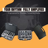 Kit de microphones professionnels filaires pour batterie, 7 pièces, micros cardioïdes en métal, pour instrument PGADMK7