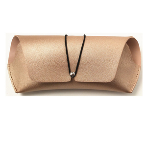 Étui à lunettes en cuir souple pliable personnalisé avec logo, étui à lunettes de soleil, boîte à lunettes, étui à lunettes en cuir souple - Product Image 5