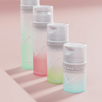 50ML 100ML 150ML 200ML vide en plastique PP cylindre pompe sans air bouteille pour Lotion shampooing crème pour les yeux paquet Logo impression brouillard