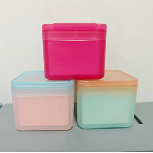 Hũ nhựa mỹ phẩm đựng kem, có thể nạp lại, hai lớp, hình vuông, dùng làm bông tẩy trang, dung tích <span class=keywords><strong>200ml</strong></span>/250ml, thương hiệu XINDE - Product Image 6