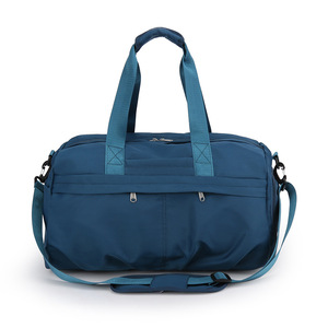 Bolsa de Gimnasio Cilíndrica Sólida Macaron de 6 Colores con Bolsillos Delanteros Dobles con Cremallera, Asa de Cincha a Juego y Correa Ancha Desmontable para Llevar Cruzada - Product Image 3