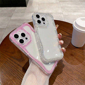 Funda Protectora Transparente con Diseño de Ondas Brillantes para <span class=keywords><strong>Apple</strong></span> <span class=keywords><strong>iPhone</strong></span> 17 Pro Max, 17 Pro, 17 Air, Accesorios para Teléfono - Product Image 4