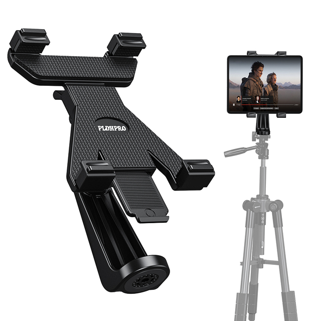 OEM Wholesale Adjustable Phone Holder Tripod Mount Holder for 7-12 Inch Tablets & Phones Secure Clamp Clip for Stable Shooting