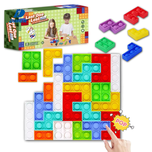 Jouet sensoriel Push Pop Bubble, <span class=keywords><strong>jeu</strong></span> de puzzle pour soulager le <span class=keywords><strong>stress</strong></span>, <span class=keywords><strong>anti</strong></span>-anxiété, concentration et <span class=keywords><strong>jeu</strong></span> tactile - Product Image 1