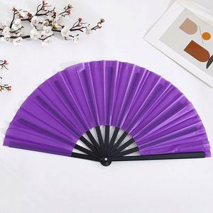 Éventail pliant personnalisé de 33 cm, grand, coloré, en plastique, modèle sculpté, portable, pour décoration de fête, publicité, sport - Product Image 4