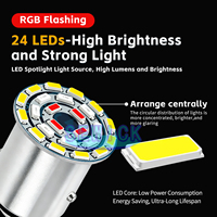 Feux de signalisation LED RGB 24SMD, clignotants, feux de freinage, feux de recul, feux de positionnement, accessoires automobiles 1156 1157