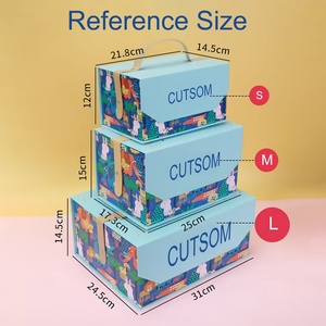 Luxury High Quality Custom Candy Packaging <b>Magnetic</b> <b>Gift</b> <b>Box</b> With Leather Handle - Product Image 5
