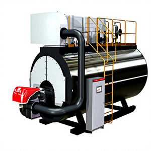 Chaudière à eau chaude automatique à double combustible (gaz naturel/diesel/électricité) à haute efficacité énergétique avec surveillance à distance - Product Image 1
