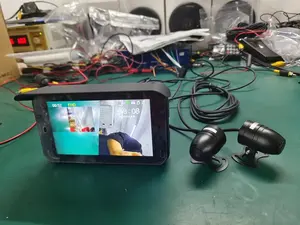 Açık 5 inç tam dokunmatik motosiklet Gps navigasyon Apple Carplay çift Lens Dvr kamera - Product Image 3