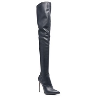 Femmes grande taille Baddie noir blanc vert talon aiguille Legging bottes sur le genou Stretch cuisse chaussette hiver automne botte