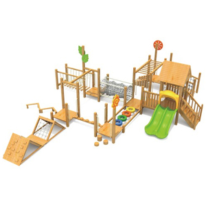 <span class=keywords><strong>Juegos</strong></span> de Madera de Alta Calidad Personalizados de Fábrica <span class=keywords><strong>para</strong></span> Patio de Recreo Infantil, Tobogán de Escalada al Aire Libre - Product Image 4