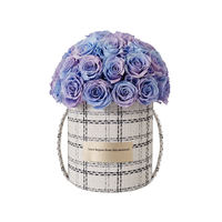Nouvelle conception DIY, boîte de roses éternelles en forme de champignons pour mariage, Saint-Valentin, remise de diplôme, Noël, longue durée (3-5 ans)