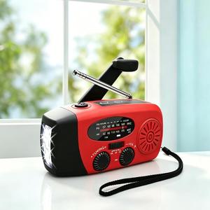 0728 Top Selling Engineering Grade Abs Weather <b>Radio</b> Rechargeable Hand Crank Large Capacity Power Bank Emergency - Product Image 2