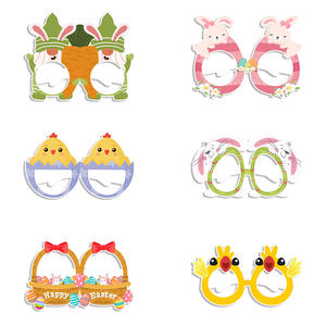 Hot Selling Easter Themed Glasses Props Funny Atmosphere Decoration <b>Paper</b> Glasses - Product Image 1