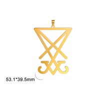 Pendentif Myshape Sigil de Lucifer, sceau de Satan, symbole satanique de Lucifer, breloque en acier inoxydable, accessoires DIY pour collier