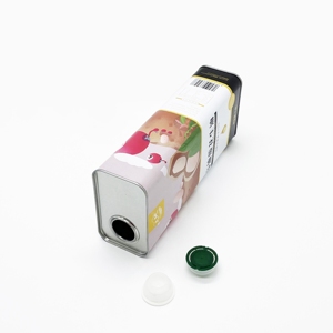 Boîte de conserve rectangulaire en fer blanc de 1,8 L pour huile de cuisson, vide, avec bouchon en plastique, idéale pour les biscuits et le chocolat – Fabrication OEM - Product Image 4