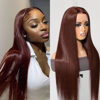 Expédition immédiate Perruques en dentelle HD 13x4 Cheveux humains bruts brésiliens Perruques brunes pour femmes 100% cheveux humains vierges non traités