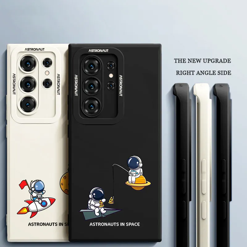 For Funda Samsung Galaxy S22 Ultra Plus Case Cover For Coque Samsung S22Ultra S22Plus S 22 Ultra Cute Space Astronaut Phone Case