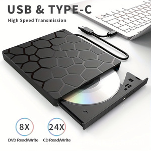 Unidad de DVD Externa Multifuncional 7 en 1, Unidad Óptica USB Tipo C con Expansión USB y Lector de Tarjetas SD/TF - Product Image 2