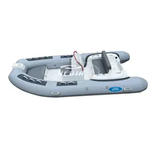 13ft 390cm sườn sợi thủy tinh Inflatable thuyền được sử dụng cho động cơ phía ngoài