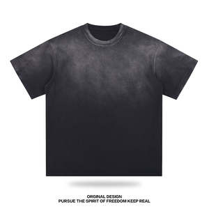 T-shirt uni surdimensionné pour homme en coton 300 GSM de haute qualité, impression personnalisée, vente en gros - Product Image 2