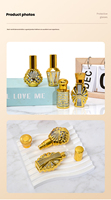 Vente en gros de flacons de parfum en verre miniatures de 15 ml, forme coquille, nouveau design, fond épais, avec vaporisateur et couvercle en aluminium