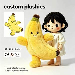 Muñeco de Peluche Personalizado al por Mayor OEM, Juguete de Peluche de Plátano, Peluche de Fruta Tropical para Fiestas de Verano, Regalo Personalizado para Niños - Product Image 1