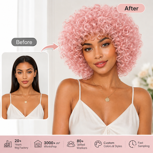Peluca de Cabello Sintético Afro Rizado Corto para Mujer, para Fiestas, Cosplay, <span class=keywords><strong>Carnaval</strong></span>, Disfraces, Venta al Por Mayor, Proveedor Directo de Fábrica - Product Image 2