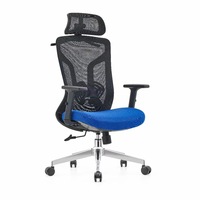 Chaise de bureau ergonomique au design moderne, base en acier inoxydable, accoudoirs et appui-tête – Idéale pour la maison, le bureau, les réunions, multifonctionnelle et exécutive