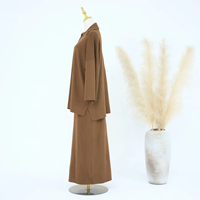 Ensemble Haut et Jupe Femme Musulmane Deux Pièces, Pull Pudique Vêtement Islamique pour Femme, Tenue Quotidienne Décontractée et Pudique